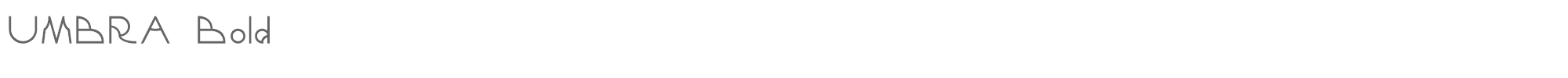 Sample characters Umbra Font